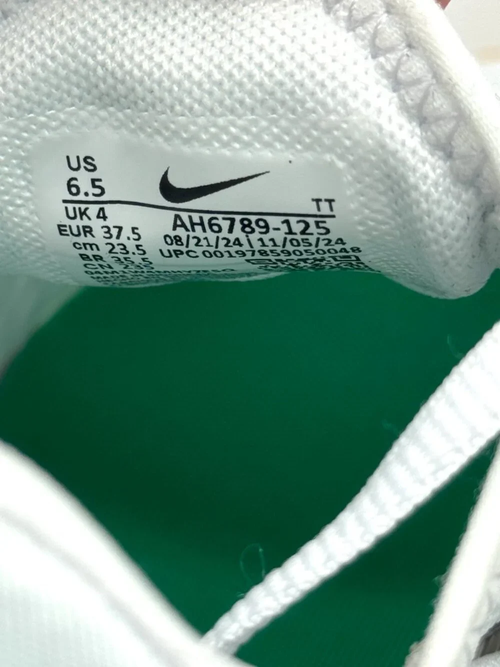 Nike Womens Air Max 270 White Green Shoes Sz 6.5 New AH6789-125 Activewear